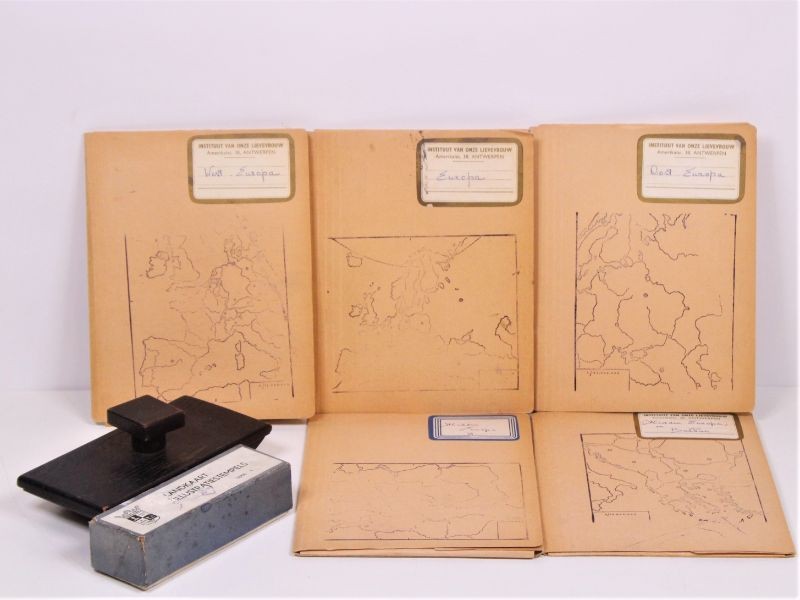 Vintage landkaart stempelset